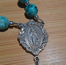 Load image into Gallery viewer, Heirloom Peruvian Turquoise & Sterling Silver Rosary