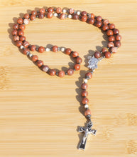Load image into Gallery viewer, Red Jasper and River Stone Rosary