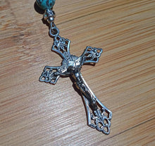 Load image into Gallery viewer, Heirloom Peruvian Turquoise &amp; Sterling Silver Rosary
