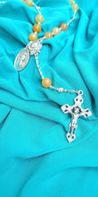 Load image into Gallery viewer, Yellow Jade Crystal Medugorje Peace Chaplet
