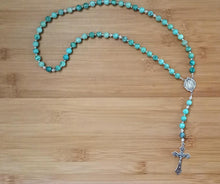 Load image into Gallery viewer, Heirloom Peruvian Turquoise &amp; Sterling Silver Rosary
