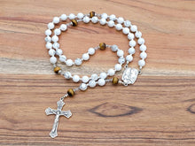 Load image into Gallery viewer, St. Joseph Rosary – Handcrafted Italian Silver Oxide &amp; Natural Gemstone Rosary
