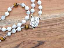 Load image into Gallery viewer, St. Joseph Rosary – Handcrafted Italian Silver Oxide &amp; Natural Gemstone Rosary
